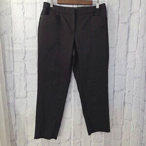 Rafaella Curvy 8P Black Tapered Leg Cropped Ankle Pants (FLAW)